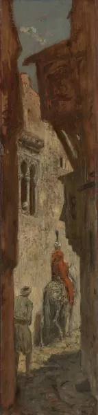 Orental Street by Marius Bauer Oil Painting