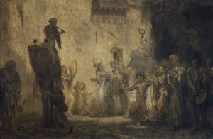 Oriental Wedding Oil painting by Marius Bauer