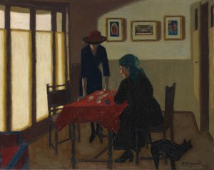 The Fortune Teller by Marius Borgeaud Oil Painting