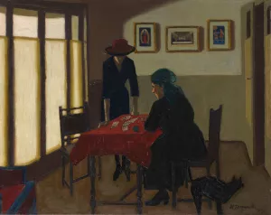 The Fortune Teller by Marius Borgeaud Oil Painting