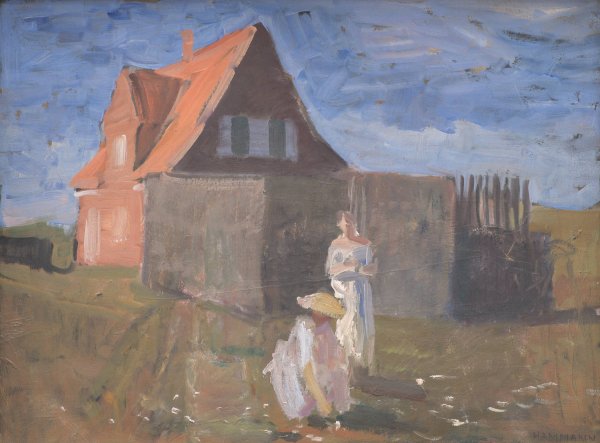 Main Product Photo of Evening Talk  Painting by Marius Hammann