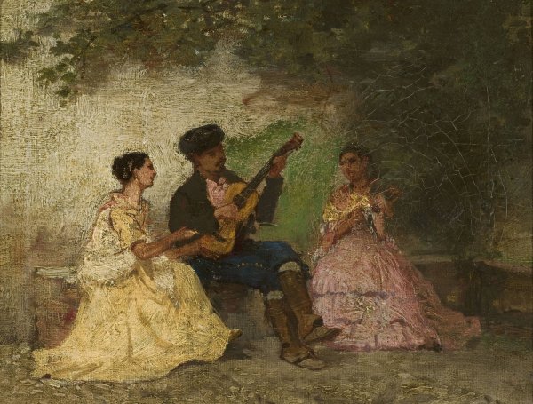 Main Product Photo of Scene in a park Painting by Marius Van Der Maarel