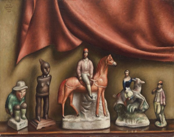 The Jockey  by Mark Gertler - Hand-Painted Oil Painting Reproduction