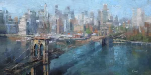 Brooklyn Bridge by Mark Lague Oil Painting