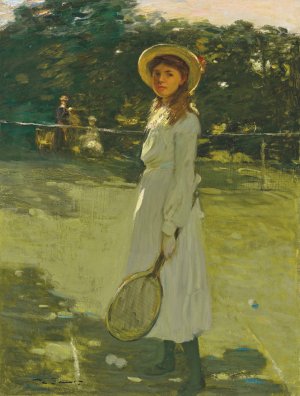 The tennis player by Mark Senior Oil Painting