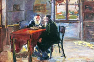 Chess Players by Artur Markiwicz - Oil Painting Reproduction