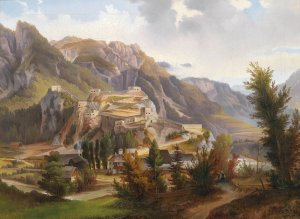 View of Malborghetto by Marko Pernhart Oil Painting