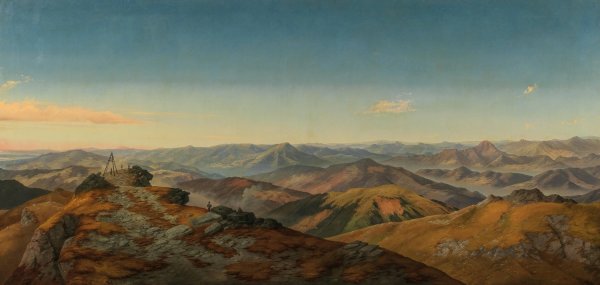 A Vast Panorama of the Koralpe by Markus Pernhart - Hand-Painted Oil Painting Reproduction