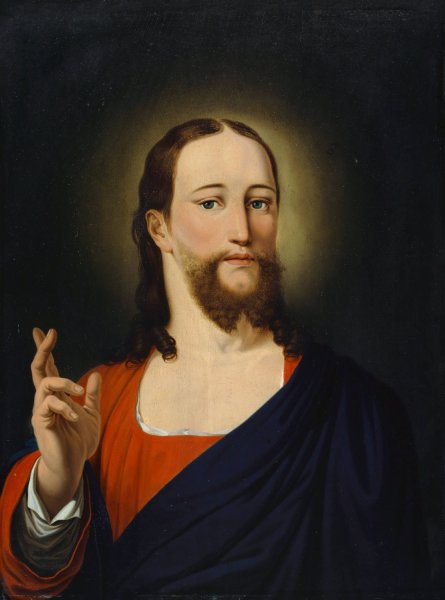 Main Product Photo of Christ Blessing  Painting by Marquard Wocher