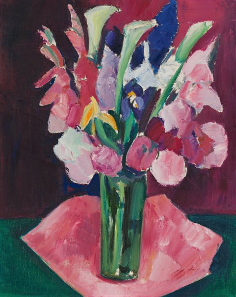Flowers In A Vase by Marsden Hartley - Hand-Painted Oil Painting Reproduction