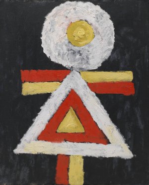 Geometric Figure by Marsden Hartley Oil Painting