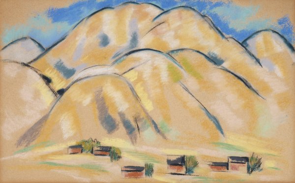 Main Product Photo of New Mexico Hills  Painting by Marsden Hartley