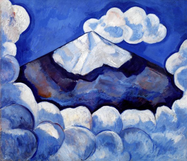 Popocatepetl, Spirited Morning- Mexico  by Marsden Hartley - Hand-Painted Oil Painting Reproduction