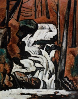 Smelt Brook Falls by Marsden Hartley Oil Painting