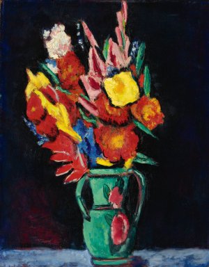 Still Life With Flowers by Marsden Hartley Oil Painting