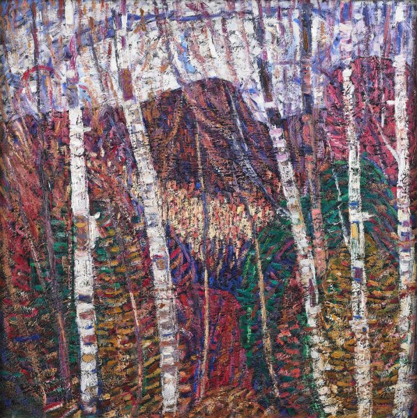 Main Product Photo of White Birches  Painting by Marsden Hartley