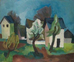 Bluhende Waldbaume II by Martel Schwichtenberg Oil Painting