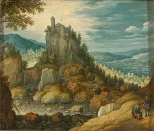Landscape with a Fortress by Marten Ryckaert Oil Painting