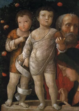 The Holy Family with St John by Marten Van Valckenborch I Oil Painting