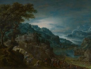 The Reconciliation of Jacob and Esau by Marten Van Valckenborch Oil Painting