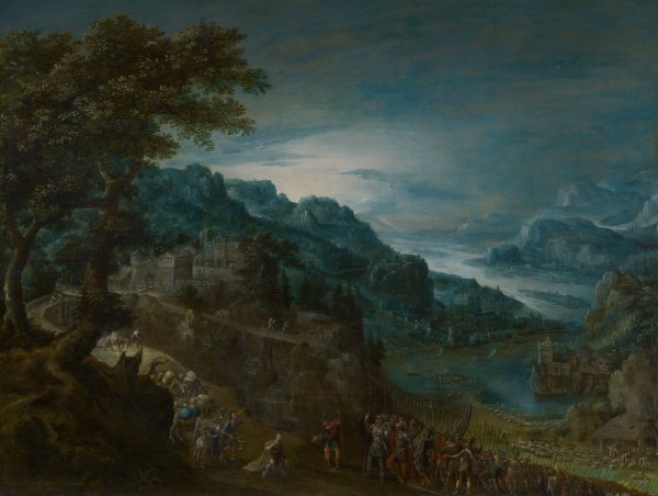The Reconciliation of Jacob and Esau  by Marten Van Valckenborch - Hand-Painted Oil Painting Reproduction