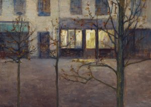 At the Cafe, Morning in Paris by Martha Tynell Oil Painting