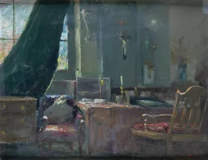 Het atelier van Marthe Verhaeren in de rue Potagere Oil painting by Marthe Massin