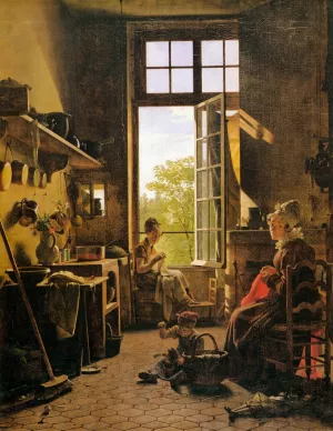 Interior of a Kitchen Detail by Martin Drolling Oil Painting