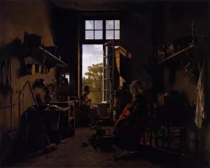 Interior of a Kitchen by Martin Drolling - Oil Painting Reproduction