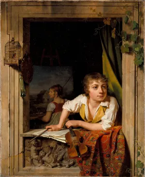 Painting and Music by Martin Drolling Oil Painting