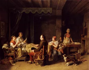 The Messenger or The Good News by Martin Drolling - Oil Painting Reproduction