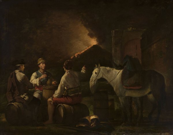 Main Product Photo of Drinking wine  Painting by Martin Ferdinand Quadal
