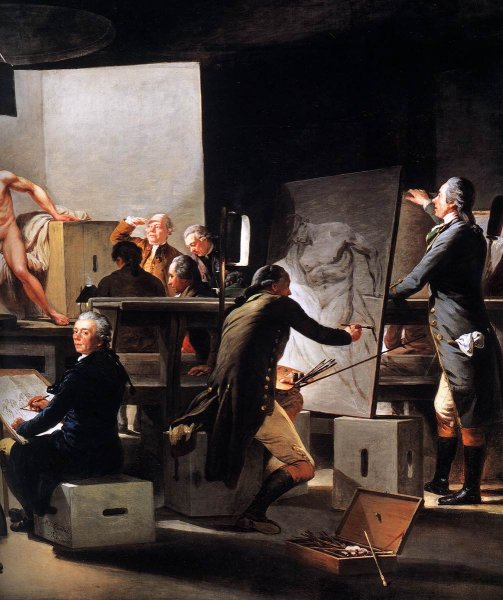 Main Product Photo of Life Class in the Vienna Academy Detail Painting by Martin Ferdinand Quadal
