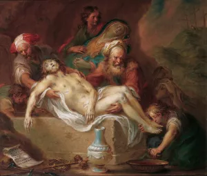 Entombment of Christ by Martin Johann Schmidt Oil Painting