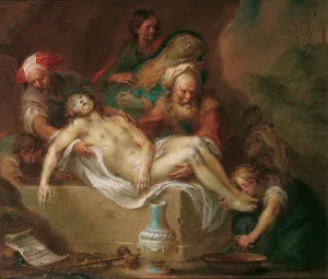 Grablegung Christi by Martin Johann Schmidt Oil Painting
