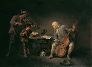 Musikanten by Martin Johann Schmidt Oil Painting