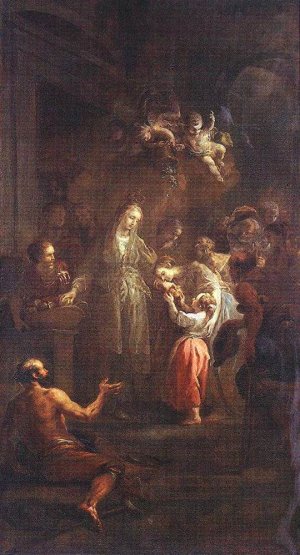 Saint Elizabeth Distributing Alms