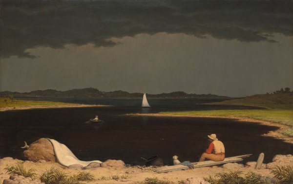 Approaching Thunder Storm  by Martin Johnson Heade - Hand-Painted Oil Painting Reproduction