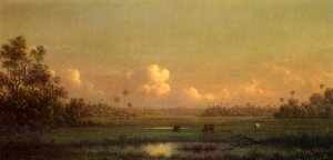 Evening, Lake Alto, Florida by Martin Johnson Heade Oil Painting