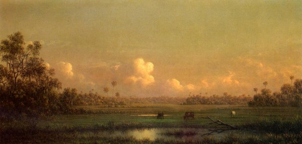 Evening, Lake Alto, Florida by Martin Johnson Heade - Hand-Painted Oil Painting Reproduction