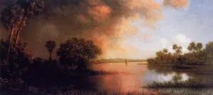 Florida River Scene by Martin Johnson Heade Oil Painting