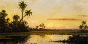 Florida River Scene by Martin Johnson Heade Oil Painting