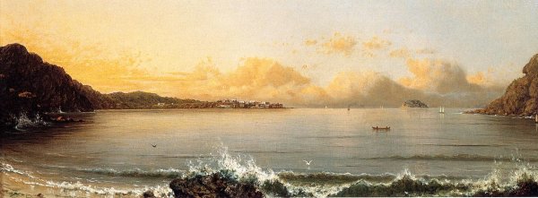 Harbor Scene: Rio de Janeiro by Martin Johnson Heade - Hand-Painted Oil Painting Reproduction