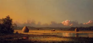 Hayfields: A Clear Day by Martin Johnson Heade - Oil Painting Reproduction