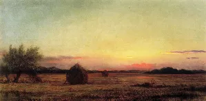Jersey Meadows with Ruins of a Haycart by Martin Johnson Heade Oil Painting