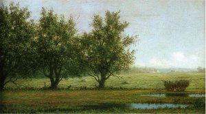 Landscape with Hay Wagon by Martin Johnson Heade Oil Painting