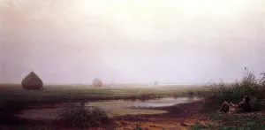 Marsh with a Hunter by Martin Johnson Heade Oil Painting