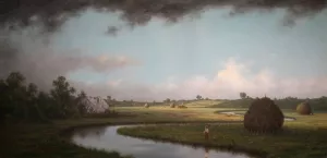 Newburryport Marshes, Approaching Storm by Martin Johnson Heade Oil Painting