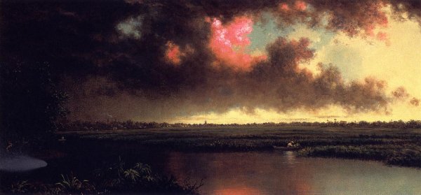 On the San Sebastian River, Florida by Martin Johnson Heade - Hand-Painted Oil Painting Reproduction