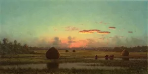 Peace at Sunset by Martin Johnson Heade Oil Painting